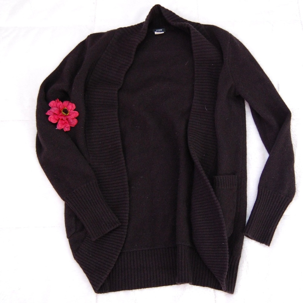J Crew dream open shawl wool cardigan cashmere S - Picture 2 of 8